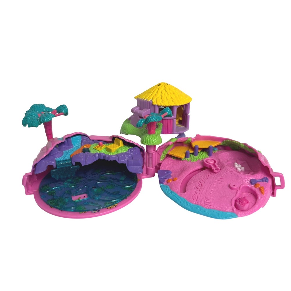 Vintage‎ Polly Pocket Bluebird Tropical Pets 1996 Compact Playset Toy Incomplete